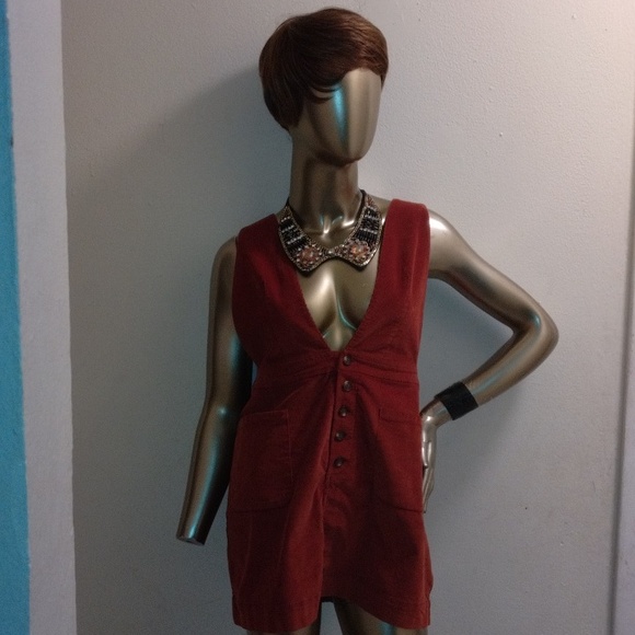 Free people skirt corduroy jumpsuit - Picture 1 of 17